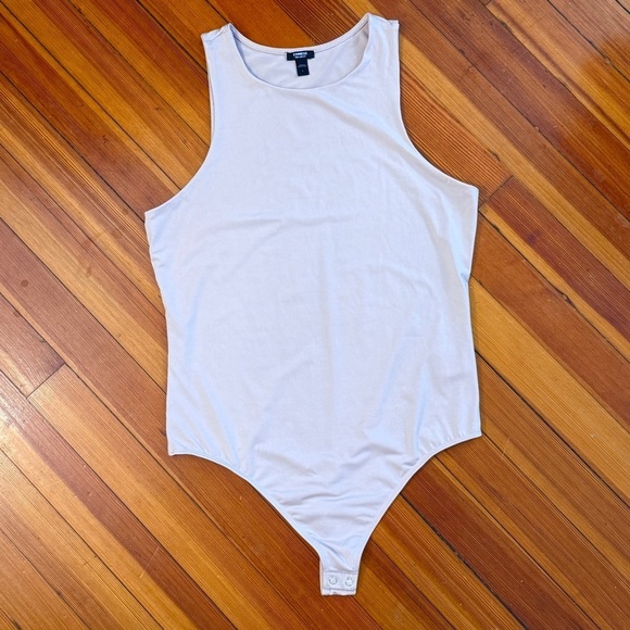 Express Body Contour Compression High Neck Bodysuit Blush Pink Large - Picture 2 of 6